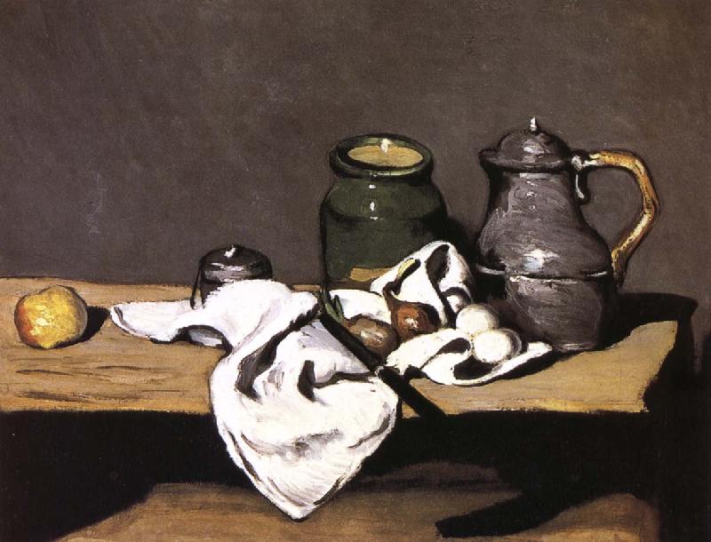 Paul Cezanne have a bottle of still life oil painting image